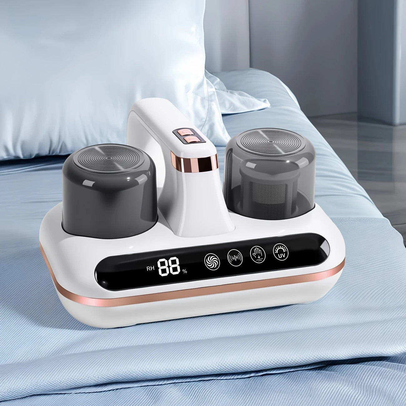 Wireless Intelligent Anti-Mite Cleaner: 10000Pa Super Suction, Dual Washable Dust Cups