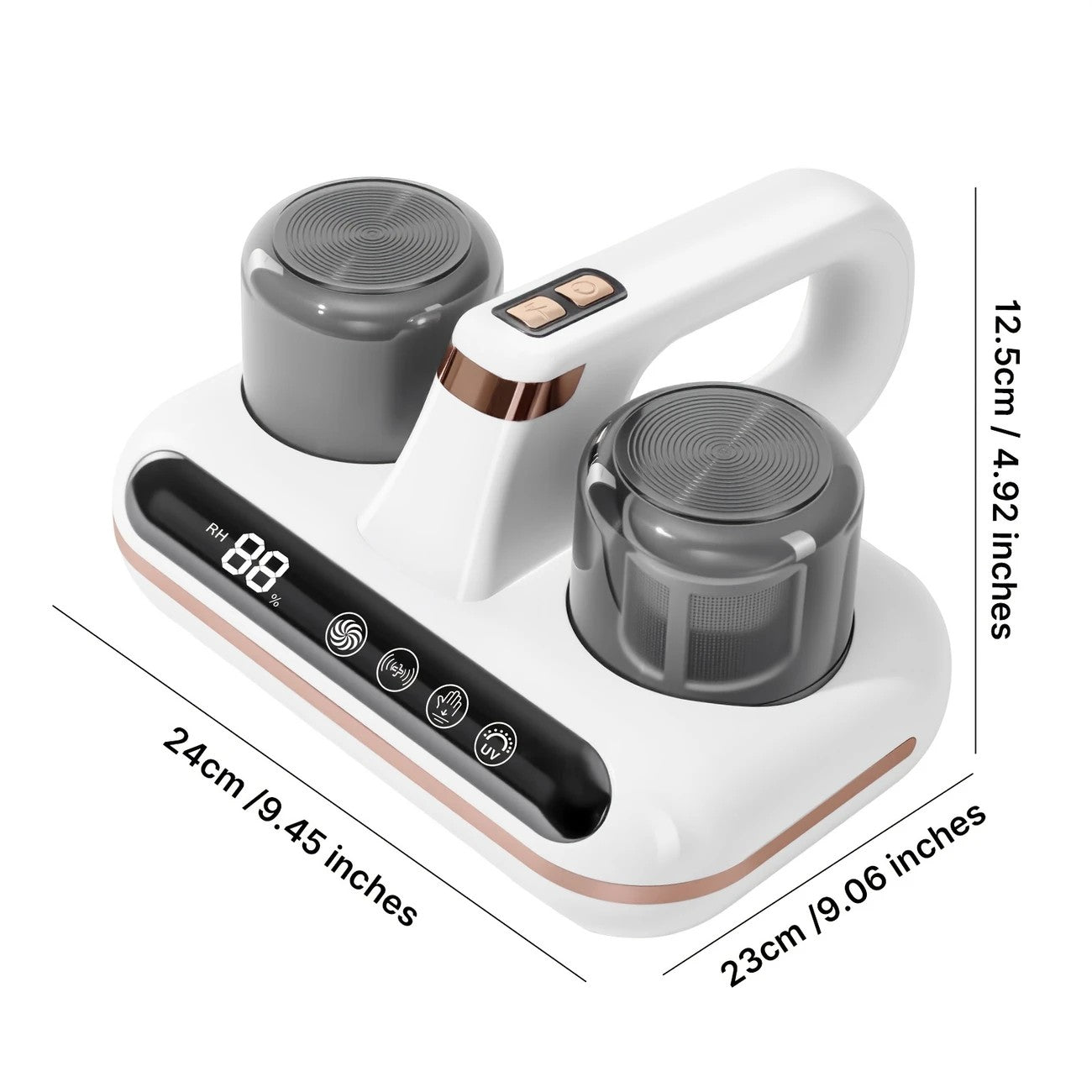 Wireless Intelligent Anti-Mite Cleaner: 10000Pa Super Suction, Dual Washable Dust Cups