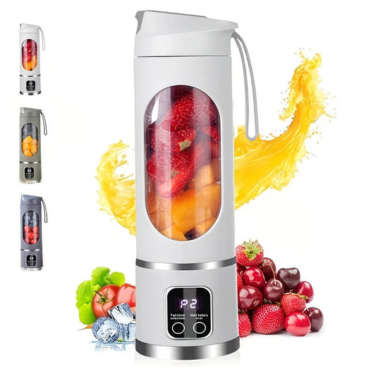 （white)Portable USB Charging Blender & Juicer - Easy to Clean, Suitable for Fruit and Vegetable Drinks, Smoothies - Capacity Ranging from 10.14 oz to 16.91 oz