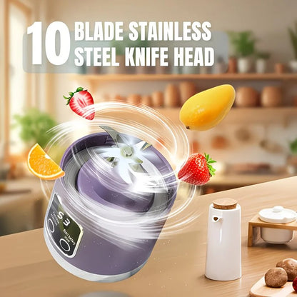(Purple)Portable USB Charging Blender & Juicer - Easy to Clean, Suitable for Fruit and Vegetable Drinks, Smoothies - Capacity Ranging from 10.14 oz to 16.91 oz