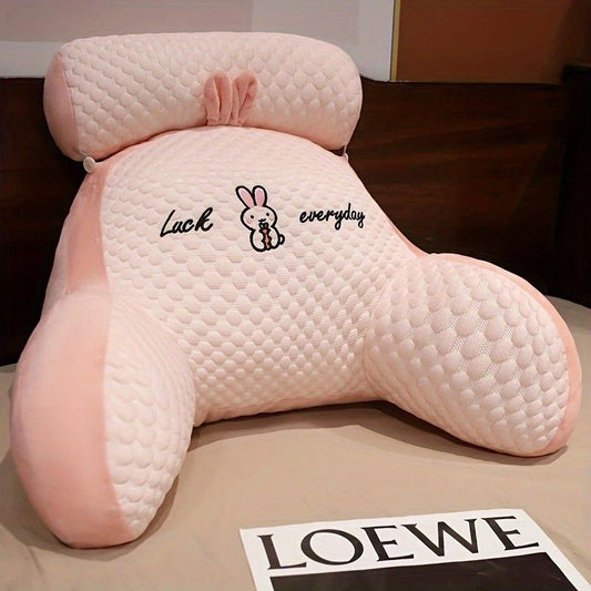 1 cushion, includes pillow core for comfortable back support, ergonomic lumbar support, soft cartoon cushion, suitable for beds, sofas, office, and home decor, a thoughtful birthday gift for friends and family. 60x40CM.PINK