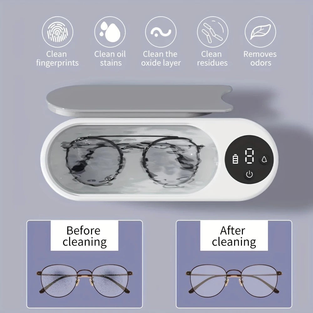 Smart Ultrasonic Cleaner: Renew Your Glasses and Jewelry with 360° Deep Cleaning