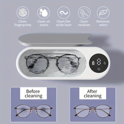 Smart Ultrasonic Cleaner: Renew Your Glasses and Jewelry with 360° Deep Cleaning