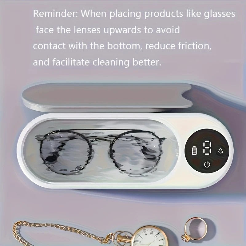 Smart Ultrasonic Cleaner: Renew Your Glasses and Jewelry with 360° Deep Cleaning