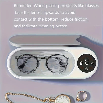 Smart Ultrasonic Cleaner: Renew Your Glasses and Jewelry with 360° Deep Cleaning