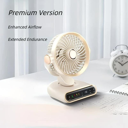 Cream rice，AI Smart Circulating Fan: 4 Modes + Silent Airflow, Your All-Scenario Cooling Companion