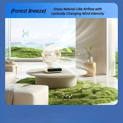 Cream rice，AI Smart Circulating Fan: 4 Modes + Silent Airflow, Your All-Scenario Cooling Companion