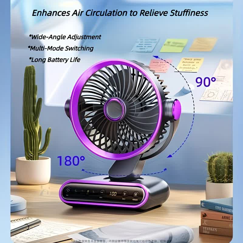 Cream rice，AI Smart Circulating Fan: 4 Modes + Silent Airflow, Your All-Scenario Cooling Companion
