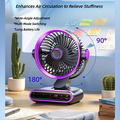 Cream rice，AI Smart Circulating Fan: 4 Modes + Silent Airflow, Your All-Scenario Cooling Companion