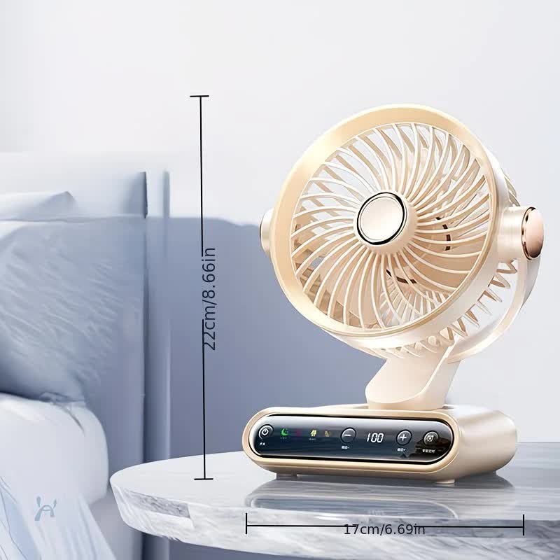 Cream rice，AI Smart Circulating Fan: 4 Modes + Silent Airflow, Your All-Scenario Cooling Companion