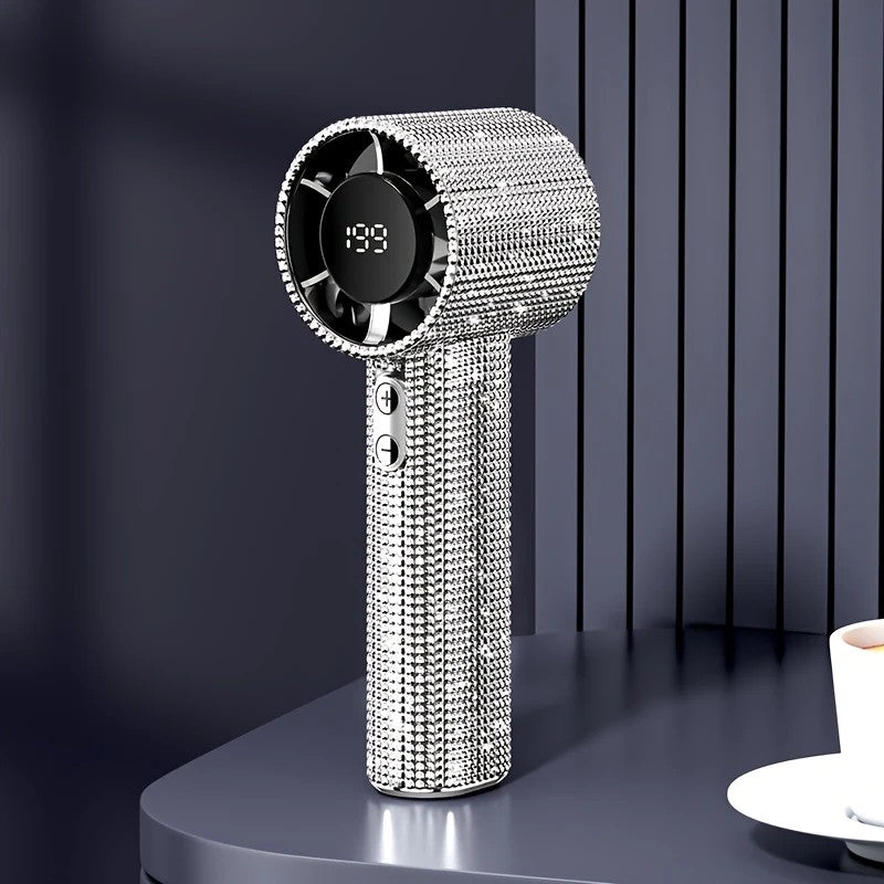 White Diamond /Diamond - style Handheld Mini Fan, Exquisite and Long - lasting Battery Life
