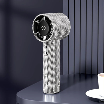 White Diamond /Diamond - style Handheld Mini Fan, Exquisite and Long - lasting Battery Life