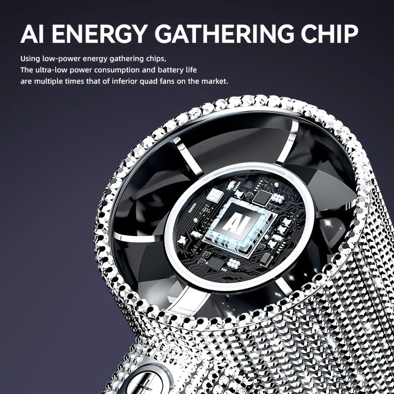 White Diamond /Diamond - style Handheld Mini Fan, Exquisite and Long - lasting Battery Life
