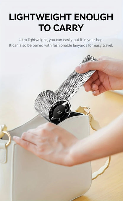 White Diamond /Diamond - style Handheld Mini Fan, Exquisite and Long - lasting Battery Life