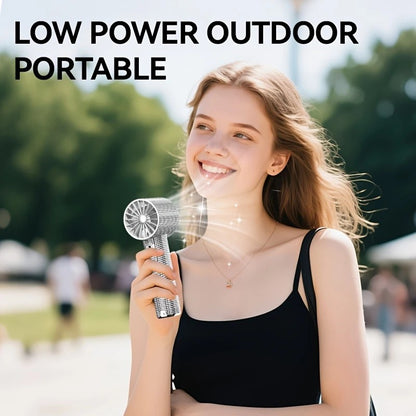 White Diamond /Diamond - style Handheld Mini Fan, Exquisite and Long - lasting Battery Life
