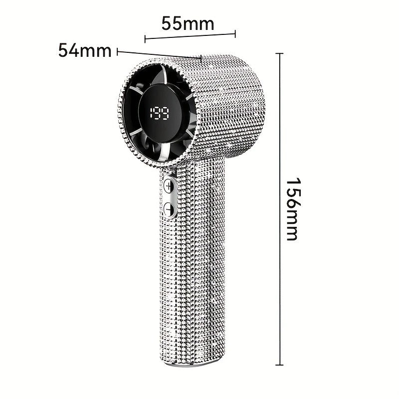 White Diamond /Diamond - style Handheld Mini Fan, Exquisite and Long - lasting Battery Life