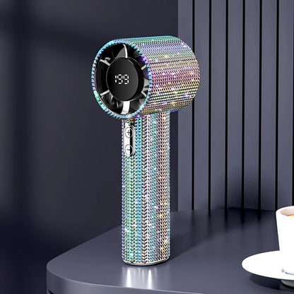 Colored diamond/Diamond - style Handheld Mini Fan, Exquisite and Long - lasting Battery Life