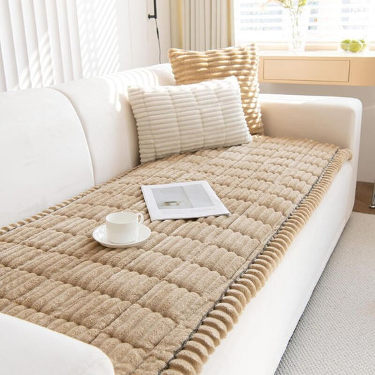 Epais Cover of Sofa Lavable Slip, Cover of Sofa Anti-Nouveau Velours Cotele Doux Cover Sofa 2 3 4 Places, 70x90cm