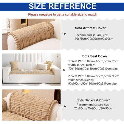 Epais Cover of Sofa Lavable Slip, Cover of Sofa Anti-Nouveau Velours Cotele Doux Cover Sofa 2 3 4 Places, 70x90cm