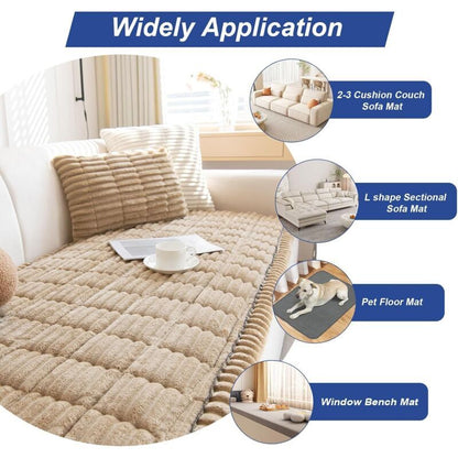 Epais Cover of Sofa Lavable Slip, Cover of Sofa Anti-Nouveau Velours Cotele Doux Cover Sofa 2 3 4 Places, 70x90cm