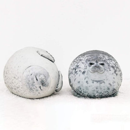 60cm seal pillow, chubby blob seal pillow Cute seal stuffed animal cotton plush toy Pillow Co