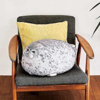 60cm seal pillow, chubby blob seal pillow Cute seal stuffed animal cotton plush toy Pillow Co