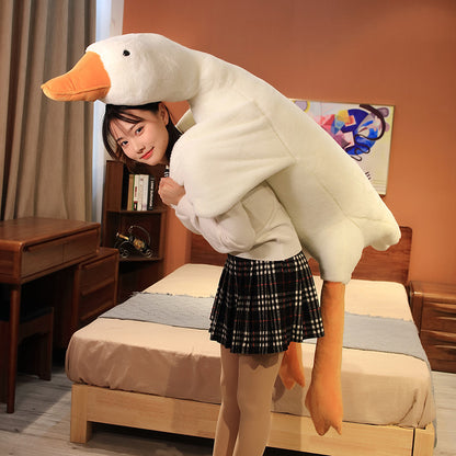 Giant White Goose Stuffed Animal Duck Plush Pillow 130cm