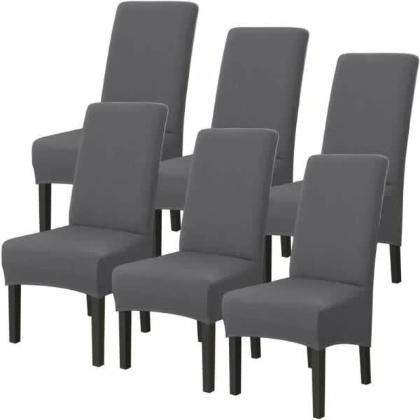 6-pack Washable Universal Stretch Microfiber Chair Covers