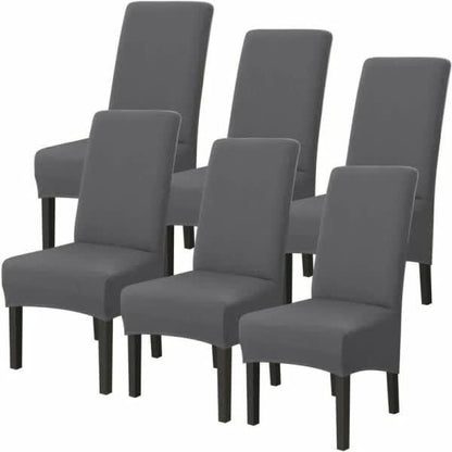 6-pack Washable Universal Stretch Microfiber Chair Covers