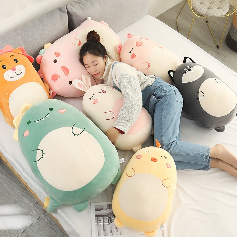 Squishmallow Pillow Doll Kawaii Animal Fat Dinosaur Pillow Plush Unicorn Rabbit 80cm-max Rabbit 80cm