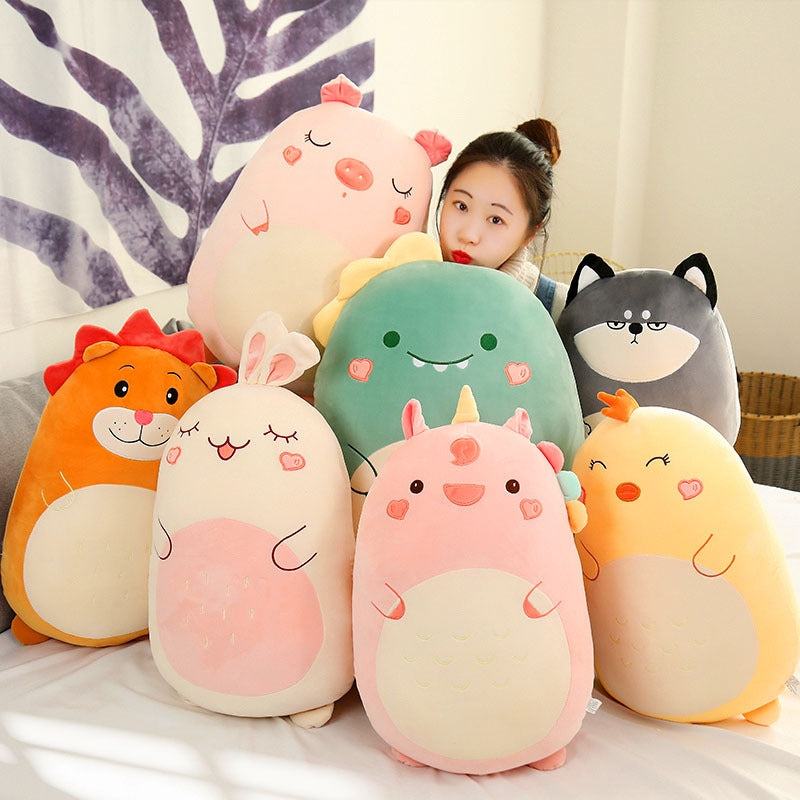 Squishmallow Pillow Doll Kawaii Animal Fat Dinosaur Pillow Plush Unicorn Rabbit 80cm-max Rabbit 80cm
