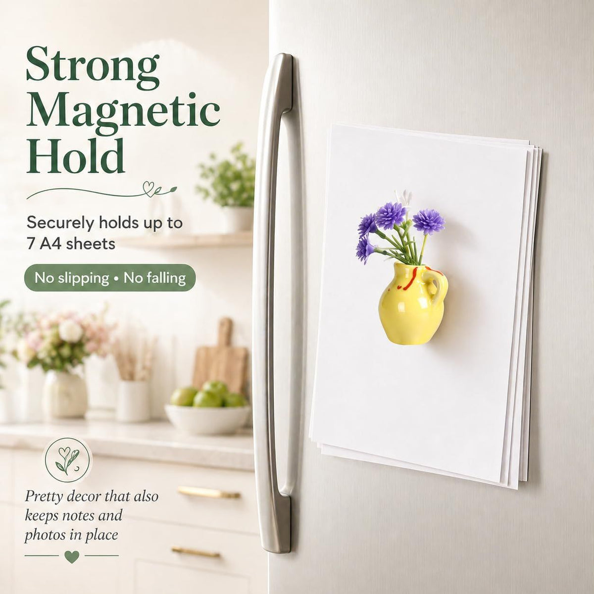 10 Piece Mini Magnetic Vase Set Ceramic and Glass