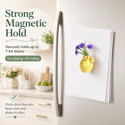 10 Piece Mini Magnetic Vase Set Ceramic and Glass
