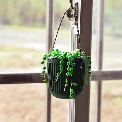 Ceramic Flower Pot - Indoor/Outdoor Use - Shatterproof - White - 1 Piece Wall-Mounted Planter