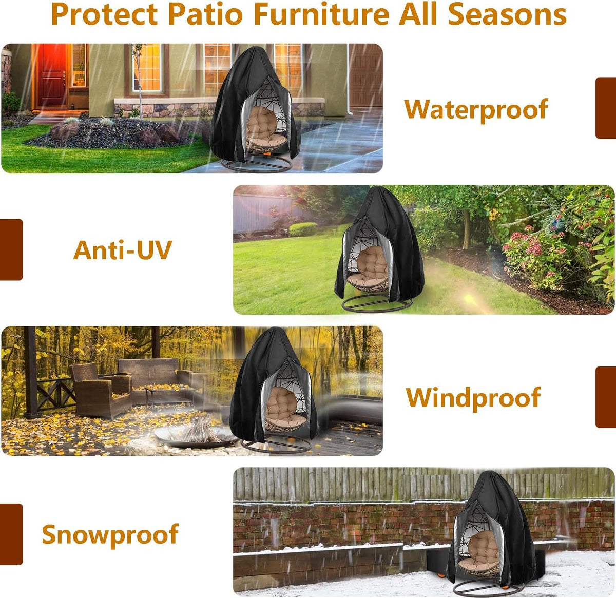 Garden Furniture Cover 115x190cm Waterproof Outdoor Furniture Protector Beige Patio Furniture Cover