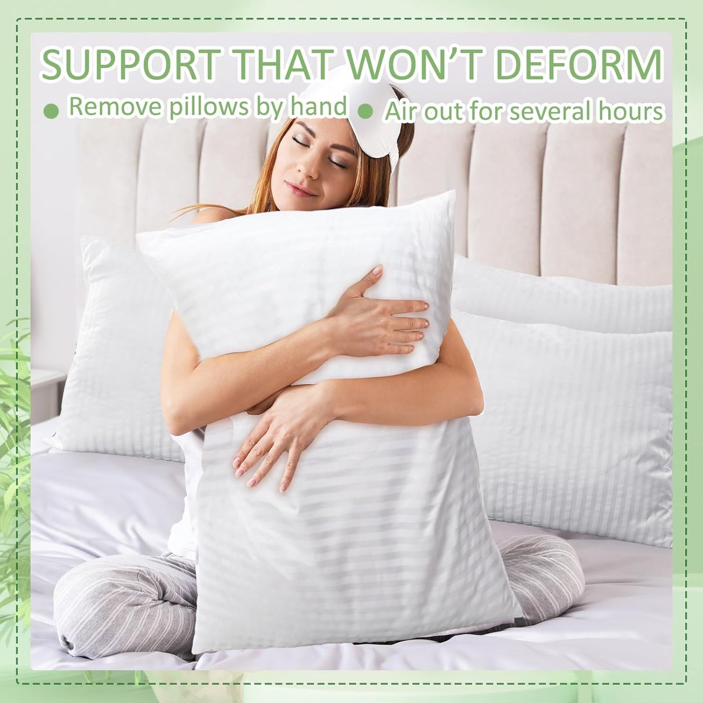 20 Pcs Standard Bed Pillows for Sleeping Soft Down Alternative Hotel Bedding Pillows Inserts for Stomach Side and Back Sleepers (20 x 26 Inch)