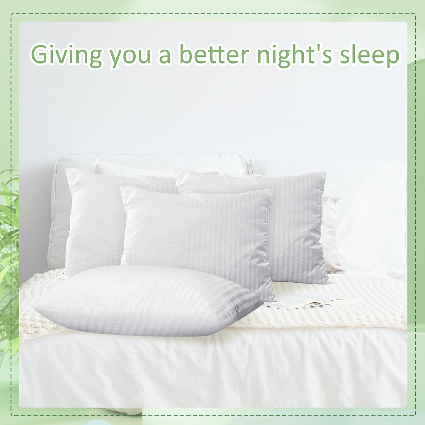 20 Pcs Standard Bed Pillows for Sleeping Soft Down Alternative Hotel Bedding Pillows Inserts for Stomach Side and Back Sleepers (20 x 26 Inch)