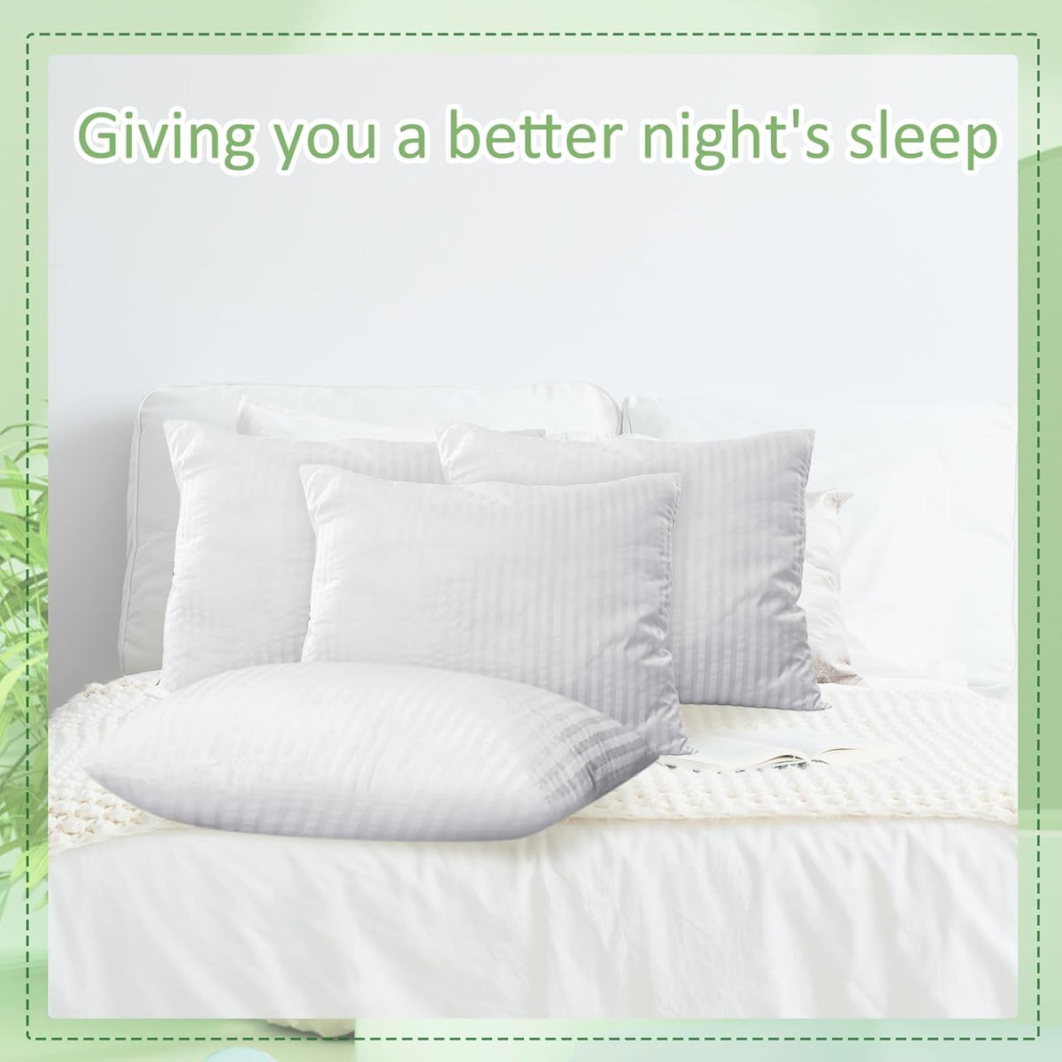 20 Pcs Standard Bed Pillows for Sleeping Soft Down Alternative Hotel Bedding Pillows Inserts for Stomach Side and Back Sleepers (20 x 26 Inch)