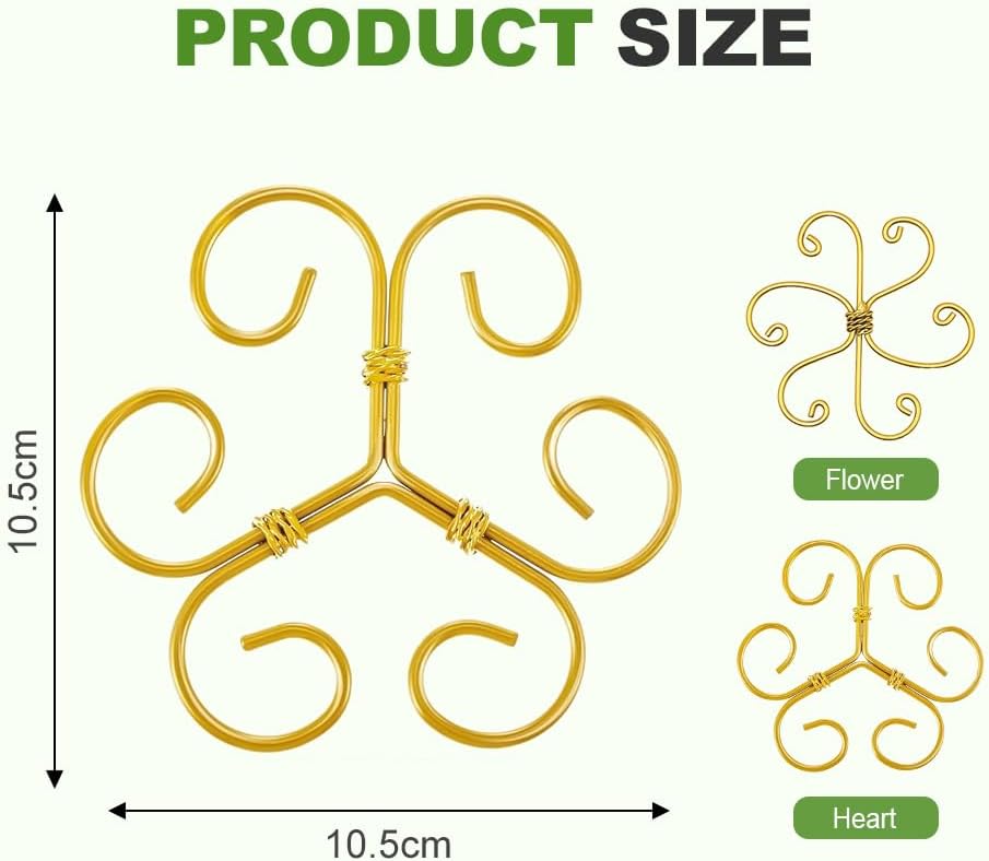 Plant Stem Support Set, 2025 New Reusable Plastic Climbing Plant Support Plant Trellis 3/6 Pcs, Upgrade Climbing Houseplant Support Stakes for Indoor Plants Stem Holder (3, Flower Goldern)