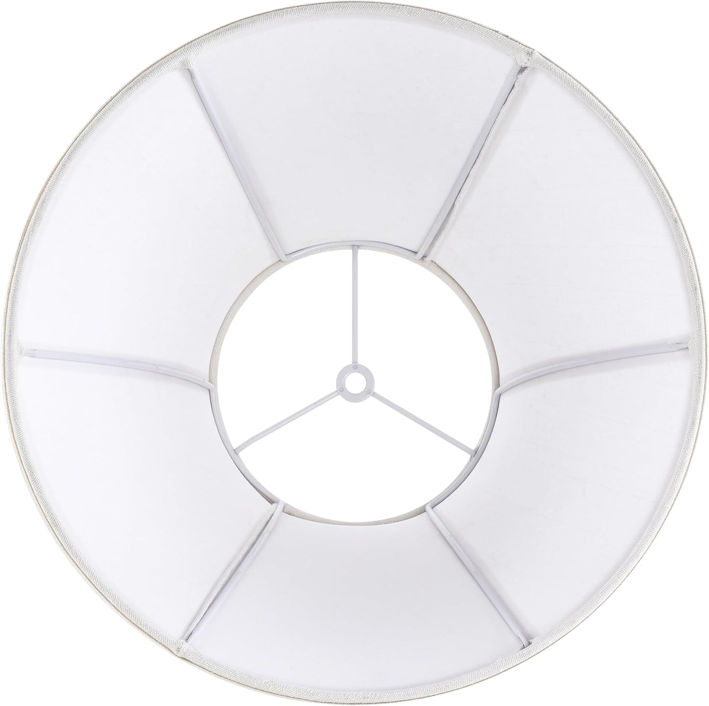 Creme White Bell Lamp Shades Set of 2 Medium Shade 6.7``Top x 13``Bottom x 10``High(Spider) Traditional Lampshade for Table & Bedside Lamp - Replacement Lampshades By
