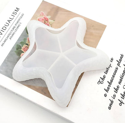 Starfish Tray Silicone Mold, Candle Holder Jewelry Plate Silicone Mold for Epoxy Resin, Trinkets Container Storage Dish Mould for Resin Concrete Cement Art Craft DIY Home Decor