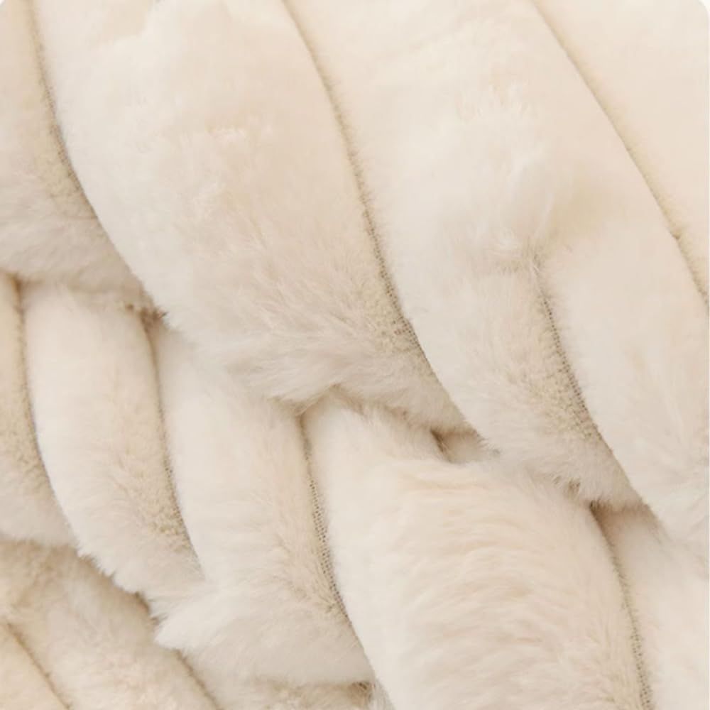 Super Soft Plush Non-Slip Sofa Cushion Covers, Thick Rabbit Plush Sofa Cushion Super Soft Faux Fur Throw Pillow Cover, Fluffy Couch Cushion Covers (Dark Grey, Sofa Cushion 110 * 110cm)