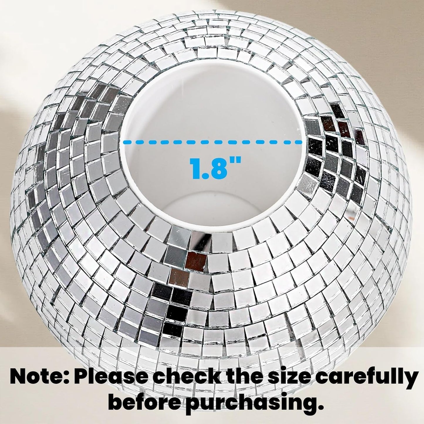 2 Pack Disco Ball Pencil Holder for Desk, 4 Inch Pen Organizer with Silver Sequins, Shiny Plastic Makeup Brush Holder, Sparkling Mirror Glass Flower Pot Cup Home Office Classroom Decor