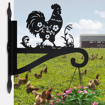 Plant Hanger Outdoor & Indoor, Chicken Decor Hanging Basket Hooks, Wall Hangers for Plant, Flower Basket, Bird Feeder, Lantern, Wind Chimes, Coop Accessories-Patio, Garden, Home