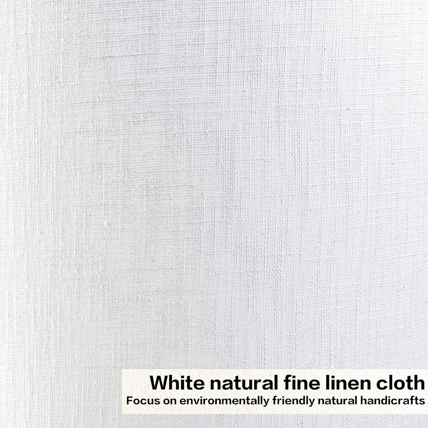 Set of 2 Pure White Linen Drum Lamp Shade 13" Top x Bottom 10" High (Spider) Contemporary Shades for Table Lamps & Bedside Replacement Lampshade - Petluno Assembly is Required White-Texture 13*13*10