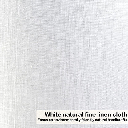 Set of 2 Pure White Linen Drum Lamp Shade 13" Top x Bottom 10" High (Spider) Contemporary Shades for Table Lamps & Bedside Replacement Lampshade - Petluno Assembly is Required White-Texture 13*13*10
