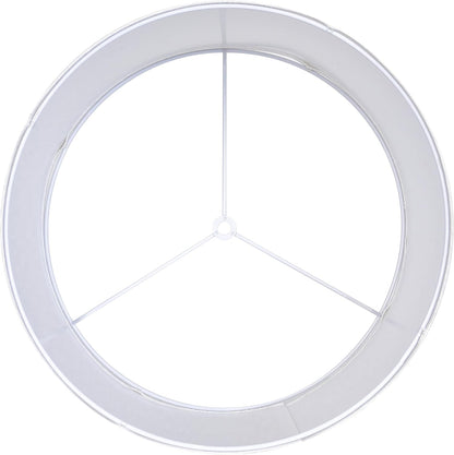 Set of 2 Pure White Linen Drum Lamp Shade 13" Top x Bottom 10" High (Spider) Contemporary Shades for Table Lamps & Bedside Replacement Lampshade - Petluno Assembly is Required White-Texture 13*13*10