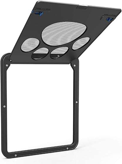 Pet Screen Door Sliding Screen Dogs Door with Magnetic Flap Lock Automatically for Medium Large Dogs
