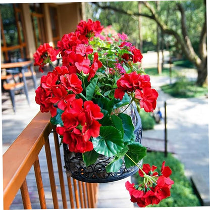 6Pcs Artificial Geraniums 14 Inch Lifelike Artificial Flowers with Adjustable Branches Long Lasting Vibrant Silk Geranium for Indoor Outdoor Red Faux Flower