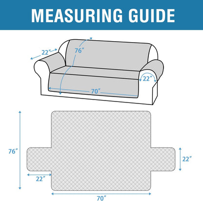 Sofa Cover, 100% Waterproof Slipcover Furniture Protector, Washable Couch Cover with Non-Skid Backing and Elastic Straps for Kids, Dogs, Pets(Sofa, French Oak) Oak